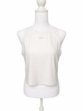Nike One Dri-FIT Cream Crop Tank Top Size M